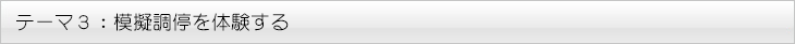 テーマ３：模擬調停を体験する